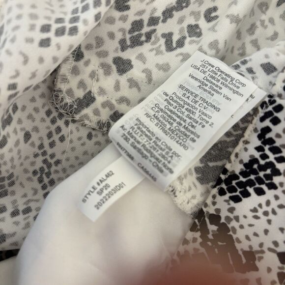 J Crew Jamie Pants Size 10 Elastic Waist Pull On Serpentine Snake Ivory AL462 - Picture 7 of 8